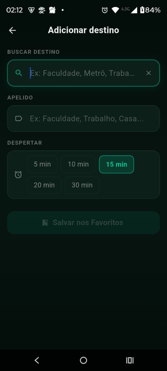 Adicionar destino no módulo Location
